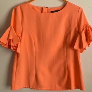 Summer blouse Size M orange color 100% polyester